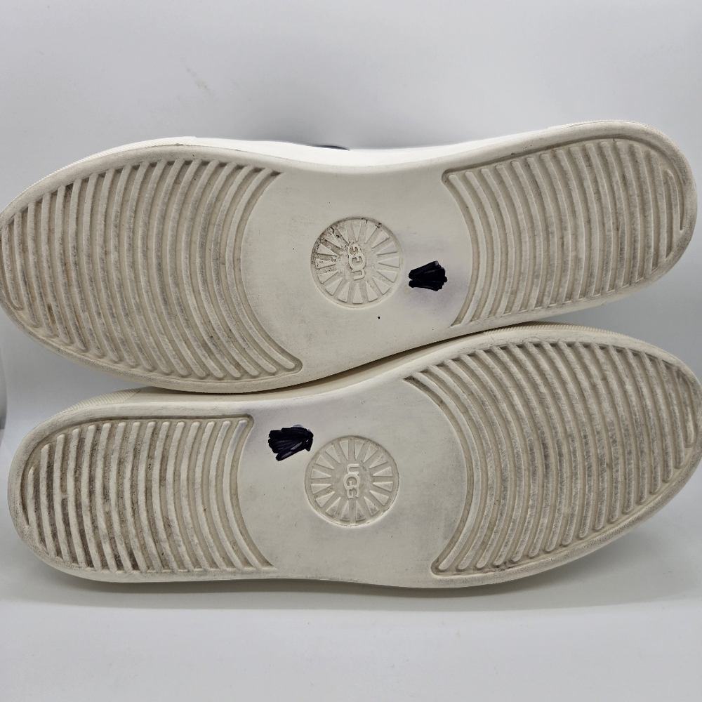 Ugg Shoes Women's 9 Chayze White Leather & Black Loafer Sneaker Y2k Chunky - Picture 13 of 14